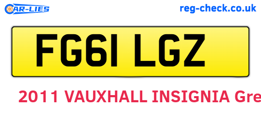 FG61LGZ are the vehicle registration plates.