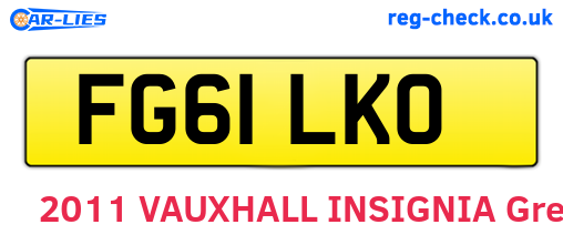 FG61LKO are the vehicle registration plates.