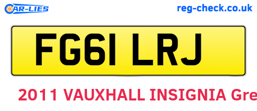 FG61LRJ are the vehicle registration plates.