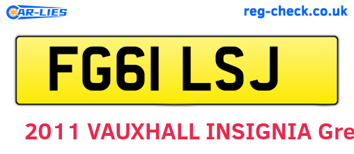 FG61LSJ are the vehicle registration plates.