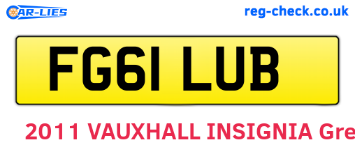 FG61LUB are the vehicle registration plates.