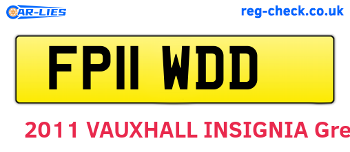 FP11WDD are the vehicle registration plates.