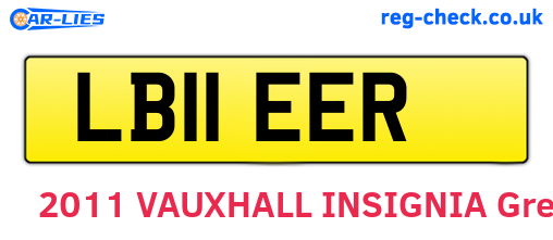 LB11EER are the vehicle registration plates.