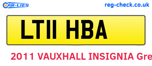 LT11HBA are the vehicle registration plates.