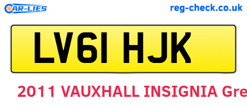 LV61HJK are the vehicle registration plates.