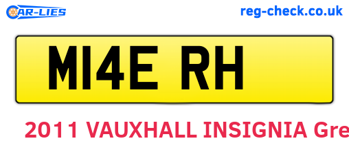 M14ERH are the vehicle registration plates.