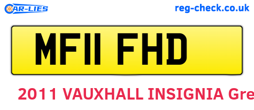 MF11FHD are the vehicle registration plates.