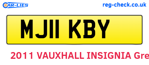 MJ11KBY are the vehicle registration plates.