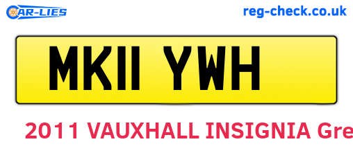 MK11YWH are the vehicle registration plates.