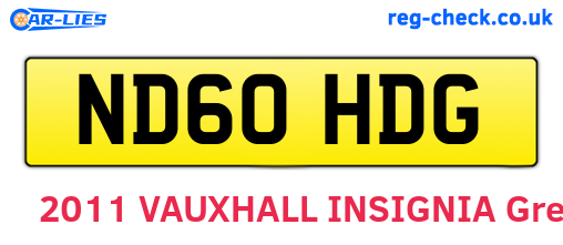 ND60HDG are the vehicle registration plates.