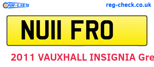 NU11FRO are the vehicle registration plates.