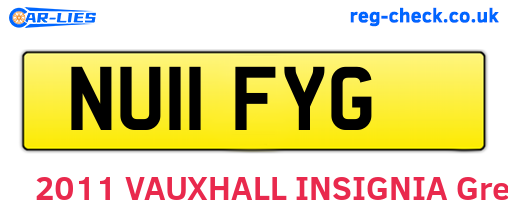 NU11FYG are the vehicle registration plates.