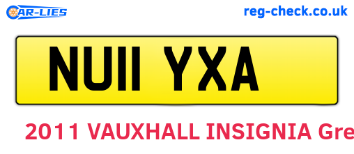 NU11YXA are the vehicle registration plates.
