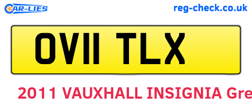 OV11TLX are the vehicle registration plates.