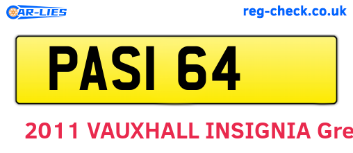 PAS164 are the vehicle registration plates.