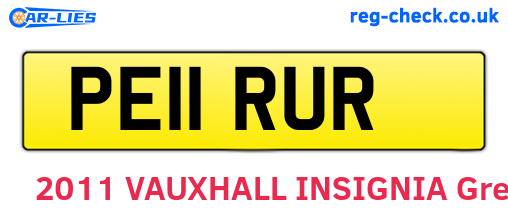 PE11RUR are the vehicle registration plates.