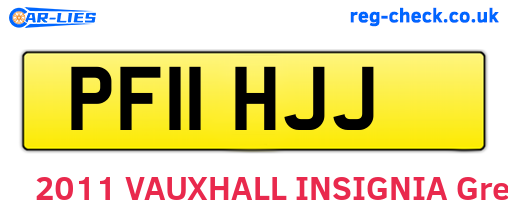 PF11HJJ are the vehicle registration plates.