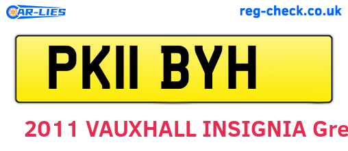 PK11BYH are the vehicle registration plates.