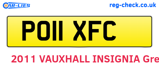 PO11XFC are the vehicle registration plates.