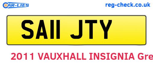 SA11JTY are the vehicle registration plates.