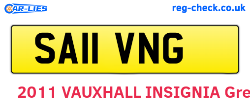 SA11VNG are the vehicle registration plates.