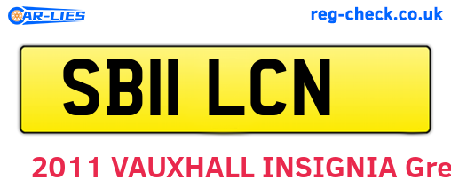 SB11LCN are the vehicle registration plates.