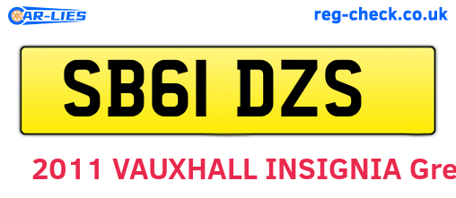 SB61DZS are the vehicle registration plates.
