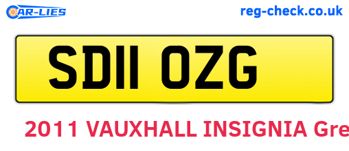 SD11OZG are the vehicle registration plates.