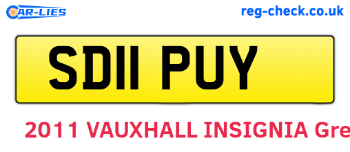 SD11PUY are the vehicle registration plates.