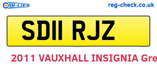 SD11RJZ are the vehicle registration plates.
