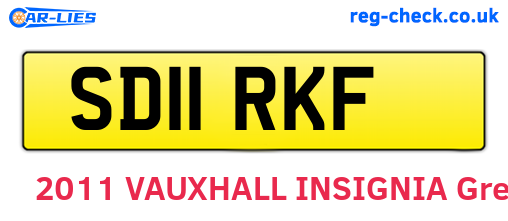 SD11RKF are the vehicle registration plates.