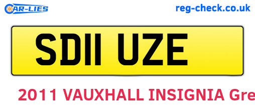 SD11UZE are the vehicle registration plates.