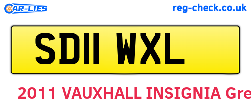 SD11WXL are the vehicle registration plates.