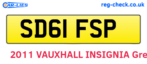 SD61FSP are the vehicle registration plates.