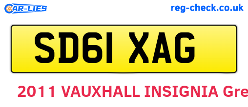 SD61XAG are the vehicle registration plates.