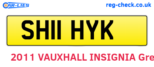 SH11HYK are the vehicle registration plates.