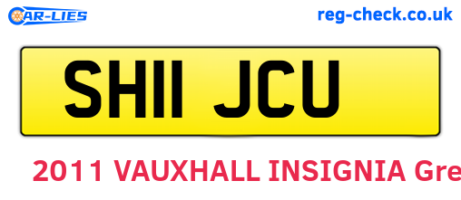 SH11JCU are the vehicle registration plates.
