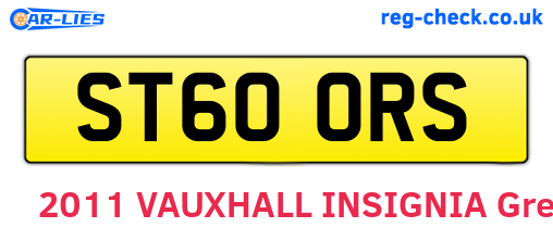 ST60ORS are the vehicle registration plates.