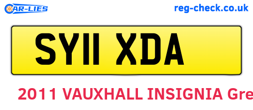 SY11XDA are the vehicle registration plates.