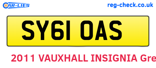 SY61OAS are the vehicle registration plates.