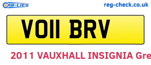 VO11BRV are the vehicle registration plates.