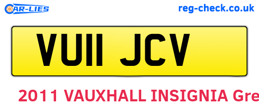 VU11JCV are the vehicle registration plates.