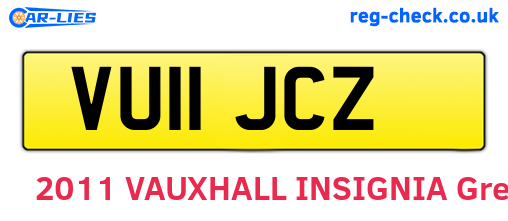 VU11JCZ are the vehicle registration plates.