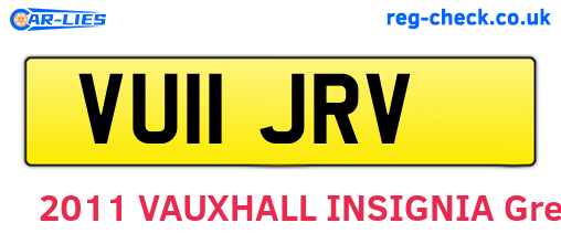 VU11JRV are the vehicle registration plates.
