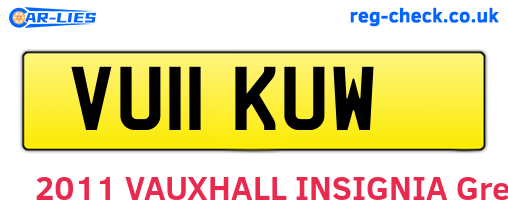 VU11KUW are the vehicle registration plates.