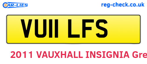 VU11LFS are the vehicle registration plates.
