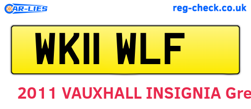 WK11WLF are the vehicle registration plates.