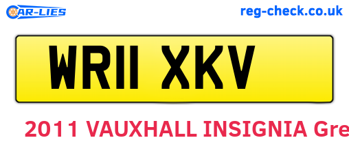 WR11XKV are the vehicle registration plates.