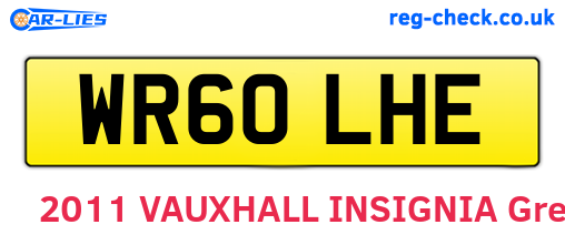 WR60LHE are the vehicle registration plates.