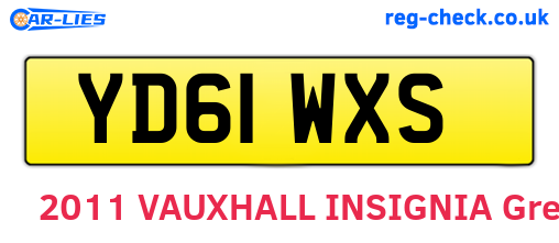 YD61WXS are the vehicle registration plates.